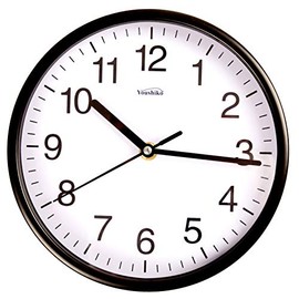 Youshiko Stylish Black & White Bold Classic Quartz Wall Clock Non Ticking Silent (20cm / 8-Inch Diameter), Home/Kitchen/Office/School Clock, Easy to Read