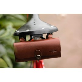 Gusti Fabrice P. Saddle Bag Leather Handlebar Bag Bicycle Bag Tool Bag Storage Bag Replacement Tyre Bag Leather Case Vintage Leather