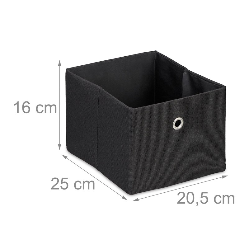 Relaxdays Storage Box Small Fabric Organiser Box Set of 2