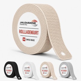 Jalousiene Roller Shutter Strap Grey 14 mm - 7 m - Heavy Duty Replacement Webbing for Windows & Doors - Tear-Resistant, UV-Resistant & Perfect Fit - Ideal for DIY R & Professionals