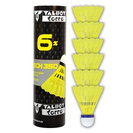 Talbot-Torro Tech 350, Nylon Shuttlecocks, Tube of 6 pcs.
