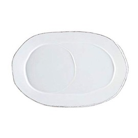 Vietri Lastra White Oval Tray, Stoneware, Serving Platter, Table Decor & Party Hosting Essentials