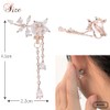 AXLUCE Women's Earrings, Cubic Zirconia, Fake Earrings, Pierced Style, Non-Hole