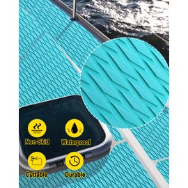 Boat Flooring Camo Surfboard Traction Pad Deck Grip Mat Non-Slip EVA Foam Boat Decking Sheet Self Adhesive Fishing Boat Carpet Marine Mat for Yacht Kayak Swimming Pool Golf Cart and More