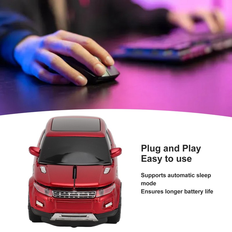 Car Shape Wireless Gaming Mice 2.4GHz 1600 DPI Cool 3D