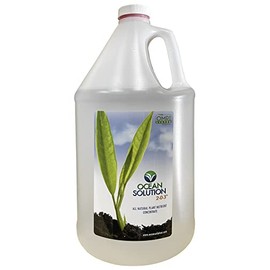 Ocean Solution Organic Liquid Fertilizer - Plant Nutrient Concentrate - Ideal for Livestock & Hydroponic - Easy Application, No Stains or Clogging - Restores Mineral in Soils - 1 Gallon