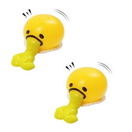 lulucross 2 Pcs Vomiting Stress Ball Toy Set – Puking Egg Yolk Slime Balls, Squeeze Fidget Toys, Prank Gifts, and Sensory Stress Relief for Kids & Adults