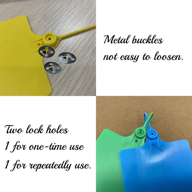 Muka 100 PCS Plastic Seals Tag Large Label Tag Zip