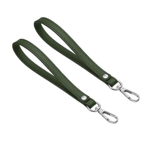 PATIKIL PU Leather Keychain, 2 Pack Key Holder Keyring Strap