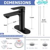 Herogo Bathroom Sink Faucet 1 or 3 Holes, Matte Black