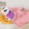 Kids Hooded Coral Fleece Beach and Bath Towel Robe (a6) 0827-Star Blue+Small 65*135Cm±3 3ea
