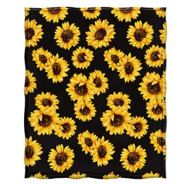 Jekeno Jekeno Sunflower Gifts Blanket for Women Girls, Sunflowers Decor Gifts for Sunflower Lovers Adult Kids, Cute Throw Decoration for Home Living Room Bed Couch