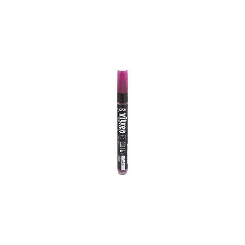 Pebeo Vitrea 160-Glass Paint Glossy Marker, Bengal Pink