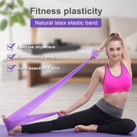 Dokpav Bandas de Resistencia Elástica, 2pcs Ligas de Resistencia Látex para Ejercicio, Estiramientos Bandas Antideslizantes de Ejercicios para Yoga, Pilate, Crossfit, Fisioterapia, Ejercicios