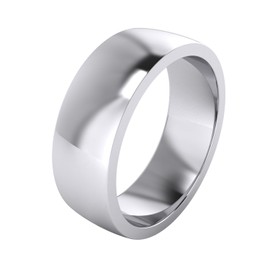 Unisex Sterling Silver 7mm Super Heavy Court Shape Polished Wedding Ring (Y)