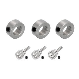 PATIKIL 6個セット セットスクリューカラー 内径6.05mm シャフトカラー 外径11mm 高さ5mm M3ハンドスクリュー6個付き ランディングギアストッパー ホイールカラー シルバー