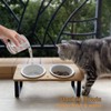 Sunhoo Ceramic Elevated Cat Bowls Raised Puppy Dishes for Food