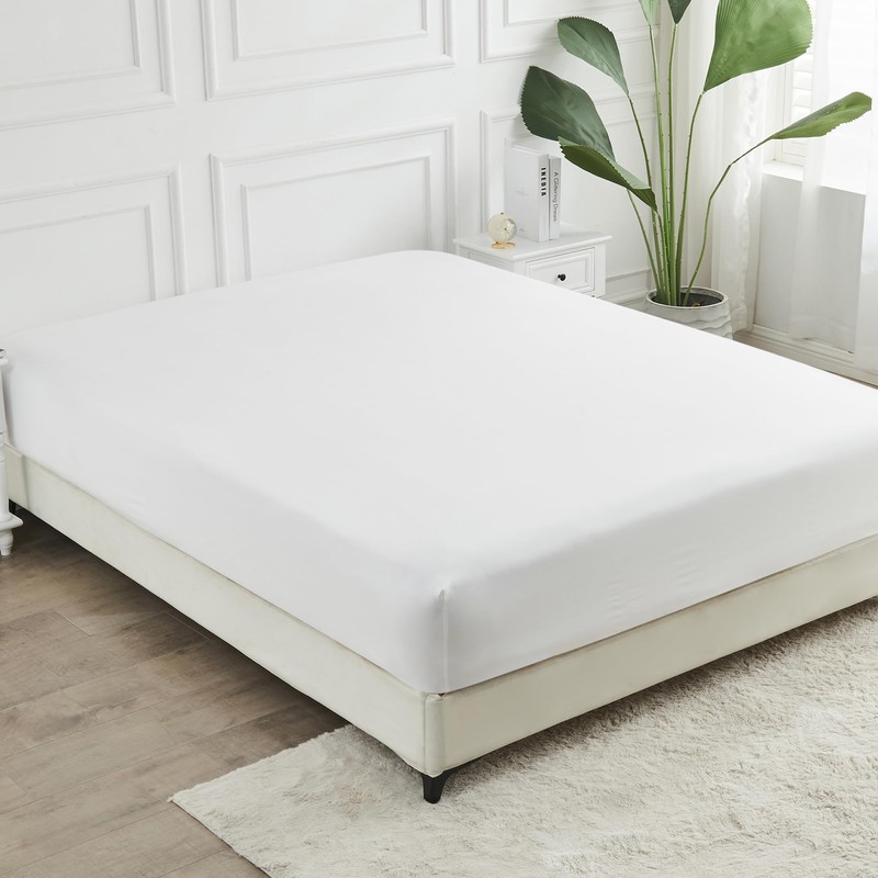 LINENOVA Bamboo King Single Fitted Sheet 1 Piece Only- 2000TC