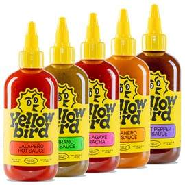 Yellowbird® Classic Hot Sauce Variety Set 9.8 oz Pantry Size (Mellow to Real Hot | 5 Flavors | Made in Texas)
