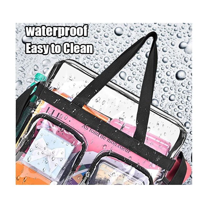 Oraben Clear Bag for Stadium Events 12x6x12 Gym Totes Clear