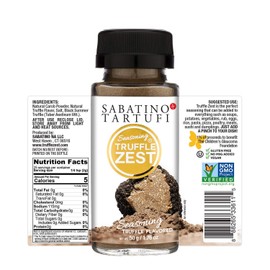 Sabatino Tartufi Truffle Zest Seasoning, The Original All Natural Gourmet Truffle Powder, Plant Based, Vegan and Vegetarian Friendly, Kosher, Low Carb, Keto, Non-Gmo Project Certified, 1.76 oz