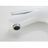 DUSJYOHRD Basin Faucets Modern White Chrome Brass Bathroom Sink Faucet