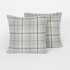 OHS Cushion Covers 2 Pack, 45x45 Woven Check Cushion Covers