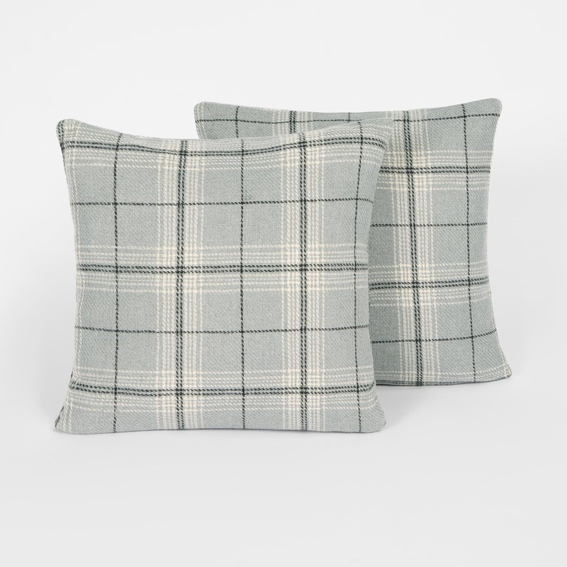 OHS Cushion Covers 2 Pack, 45x45 Woven Check Cushion Covers