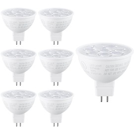 TORCHSTAR MR16 LED Bulbs 50W Halogen Equivalent, 550LM Super Bright 6.5W, 5000K Daylight, 12V Low Voltage GU5.3 Bi-Pin Base, UL Listed, for Recessed Lighting, Track Light Head, Pack of 6