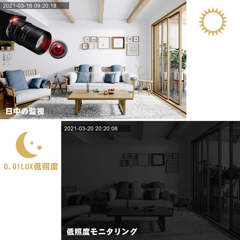 ELP ウェブカメラ 内蔵マイク USBカメラ ズーム 接写 低照度 Webカメラ 1080P 可変焦点レンズ