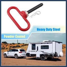 INFINAUTO 1pcs 5"-3.5" Magnetic Trailer Towing Hitch Clips Pins Red Stylish Design