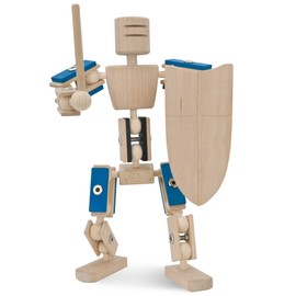 rewoodo Helden Wooden Complete Hero Blue Knight Wooden Toy from 3 Years Made in Germany