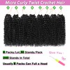 Samtress 8 Packs Micro Twist Kinky Curly Crochet Hair Extensions