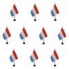 AZ FLAG Pack of 10 Mini Luxembourg Table Flags 6"