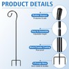 3 Pieces Shepherds Hooks for Outdoor Adjustable 32 Inch Shepherds