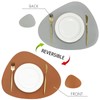 Olrla Dual-Sided Placemat and Coaster Sets 4, PU Leather Waterproof