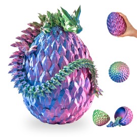 Dragon Figure Toy - Hatching Fantasy Dragon in the Egg - 36 cm Collectible Figure - Creative Role Play & Gift Idea for Boys & Girls (Blue/Green/Purple)