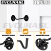 EVCUHASL 3 Inch Privacy Hook and Eye Latch, Black Iron