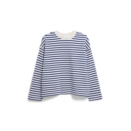ARMEDANGELS FRANKAA Stripe Women's Sweatshirt Made of Organic Cotton Sweat Shirts Oversize, Undyed-lapis Blue, XS