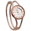 Blekon Silver Round Face Metal Double Band Fashion Women's Bangle