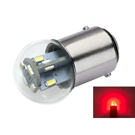 Aero-Lites.com #90 Miniature Bulb LED Replacement | 12/14 Volt AC/DC | Base Style: BA15D | Replaces Filament Bulbs: #90, #68, #96, #1178 (Red; 1-Pack)