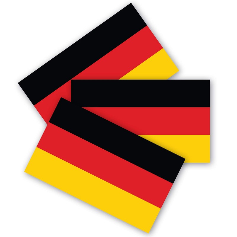 3x5 German Flag Sticker 3-Pack Made with Durable Waterproof Material