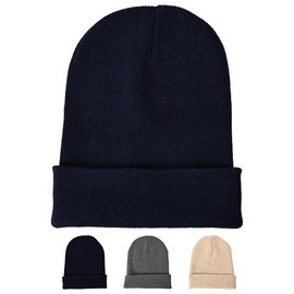 Pallo Knit Hat, Men's, Women's, Plain, Unisex, Cold Protection, Stylish, Beautiful Silhouette, Large Size, Unisex, navy