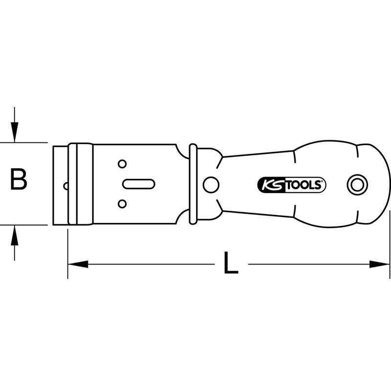 KS Tools 911.8126 Scraper, Replaceable Blade+Plastic Handle