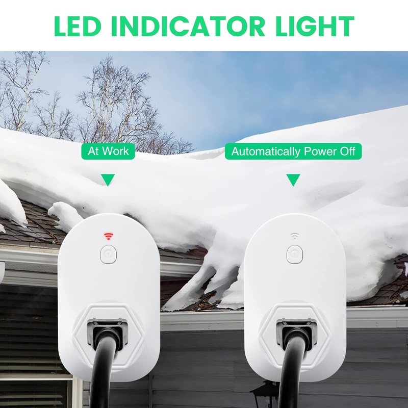 Thermostatically Controlled Outlet, Plug-in Freeze Protection Thermostat for 120V Pipe