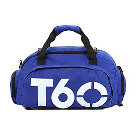 MONZÓ, Bolsa de Deporte, Mochila de Gimnasio Fitness Viaje Impermeable Bolsa Fin de Semana Travel Bag Bolsa Plegada con Compartimento para Zapatos... 