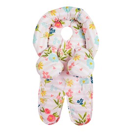 BOPPY, Soporte de Cuello y Cabeza para Bebé, Soporte para Sillas y Carriolas, Multi Etapas, Flores Rosas