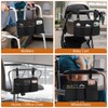 HIKASO Wheelchair Side Bag, Armrest Accessories Storage with Reflective Stripe