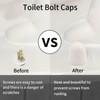 XINCHENG 6 Pair Toilet Bolt Caps, Toilet Screw Cover Caps,