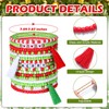 Huquary 48 Pcs Christmas Bracelets Stackable Christmas Beaded Bracelets Cute